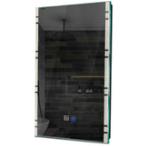 Specchio LED Verticale | Pulsanti touch | Funzione anti-appannamento | Luce bianca neutra - Reyze Serie Edge Modello 3